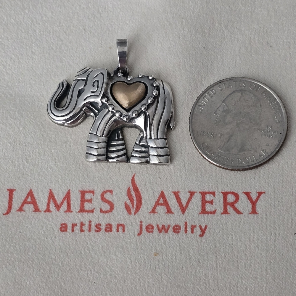 James Avery Retired Elephant Pendant - Picture 3 of 6